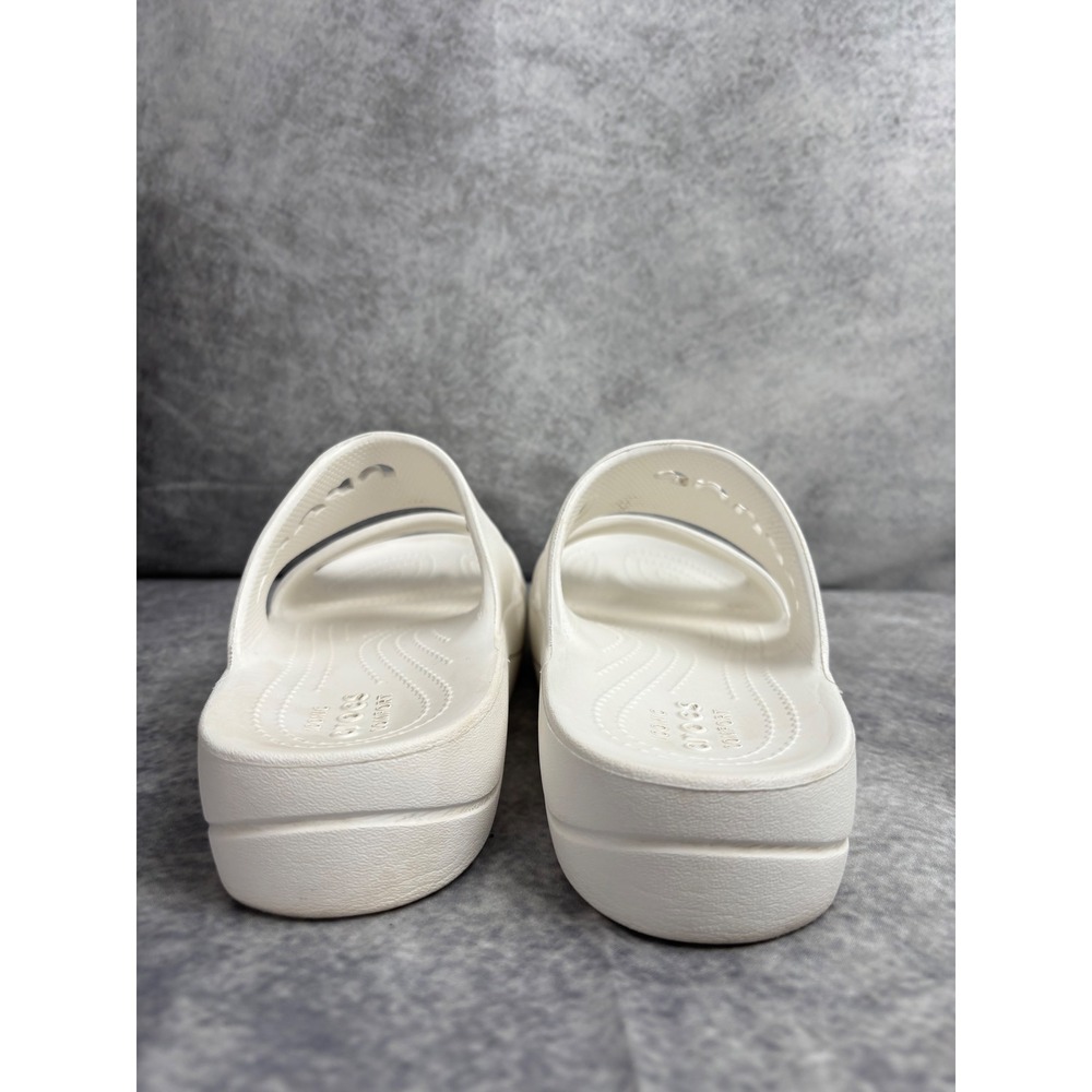 CROCS Women's Baya Platform Sandals Shoes in White Size 8 - Picture 6 of 10